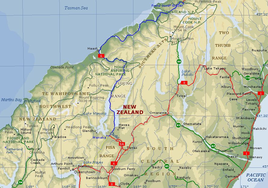 New Zealand 2002 Map Fri 27-Dec-2002